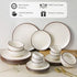 Creme Matte 21-Piece Ceramic Dinner Set For 6