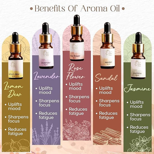 Premium Aroma Diffuser Oil Set - Pack of 5 (50ml)
