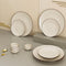 Creme Matte Ceramic Dinner Set 12 Piece for Family of 4