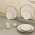 Creme Matte Ceramic Dinner Set 12 Piece for Family of 4
