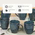 Glam Blue Studio Ceramic Coffee Mugs Set of 6
