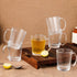 Lined Glass Coffee Mug Set of 6, 240 ML