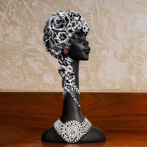 African Lady Head Sculpture - The Earth Store - home decor