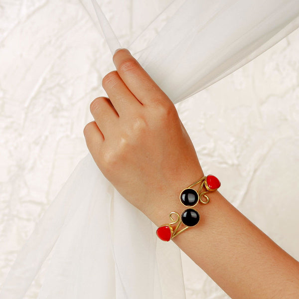 Bicolor Stone Bangle - The Earth Store - Fashion Accessories