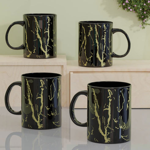 Black Copper Pipe Coffee Mug Set of 4 - The Earth Store - Mug Set