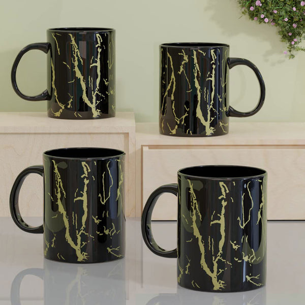 Black Copper Pipe Coffee Mug Set of 4 - The Earth Store - Mug Set