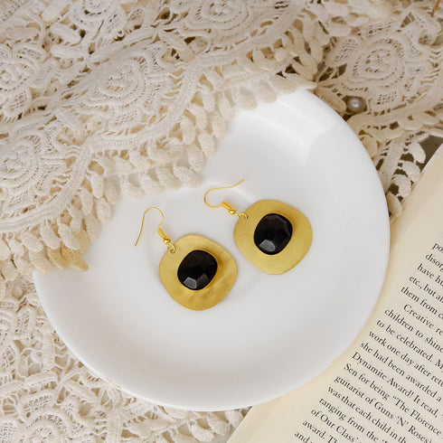 Black Stone Earrings - The Earth Store - Fashion Accessories