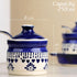 Blue Drape Ceramic Pickle Jar with Tray & Spoon (250 ML Each) - The Earth Store - Multipurpose Jars