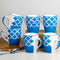 Blue Moroccan Ceramic Coffee Mug Set of 6, 250ML