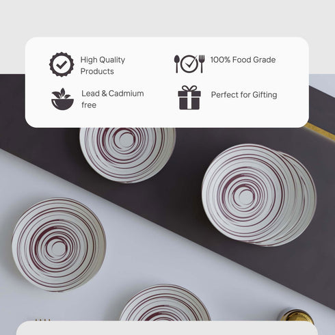 Brown Spiral Dinner Set of 2 - The Earth Store - Dinner Plate