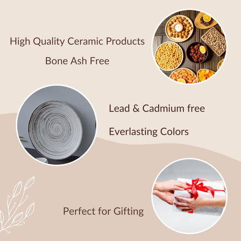 Brown Spiral Dinner Set of 2 - The Earth Store - Dinner Plate