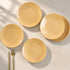 Handcrafted Mustard Marble Ceramic Set of 6 Dinner Plates