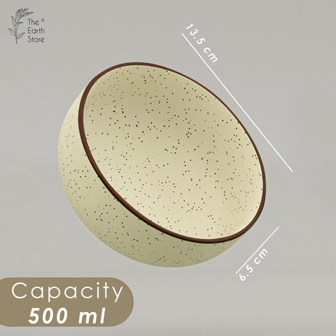 Creme Matte Ceramic Bowl Set Of 4 - The Earth Store - Bowl