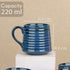 Sage Blue Ceramic Bowls and Tea Cup Combo | Microwave and Dishwasher Safe