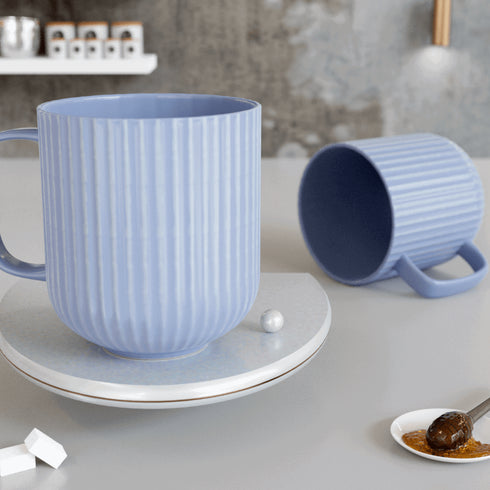 Double Blue Fringe: Mugs and Tray Combo - The Earth Store - Combo