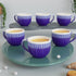 Dual Tone Glam Blue Tea Cups (Set of 6) - The Earth Store - Cup Sets