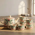Peagal Ceramic Tea Set With 6 Cups and Kettle