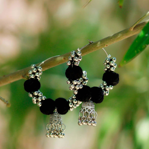 Ghungroo Thread Ball Earrings - The Earth Store - Fashion Accessories