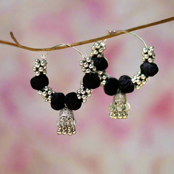 Ghungroo Thread Ball Earrings - The Earth Store - Fashion Accessories