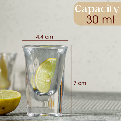 Vodka Shots Glasses Set of 6, 30 ML