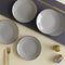 Glossy Grey Marble Ceramic Set of 6 Dinner Plates - The Earth Store - Dinnerware