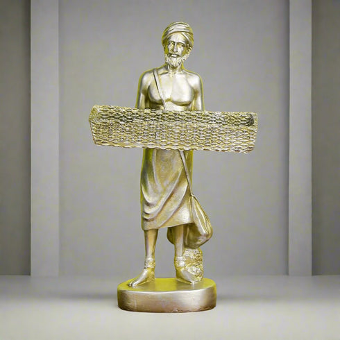 Gold Harvester Farmer Statue 3 - The Earth Store - home decor