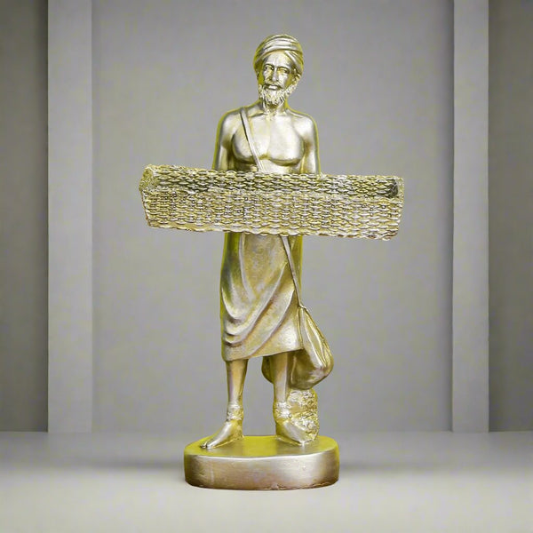 Gold Harvester Farmer Statue 3 - The Earth Store - home decor