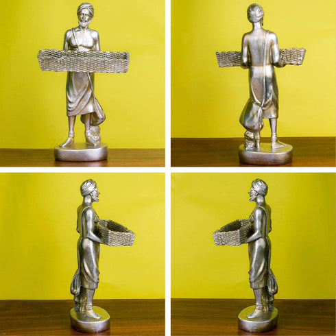 Gold Harvester Farmer Statue 3 - The Earth Store - home decor