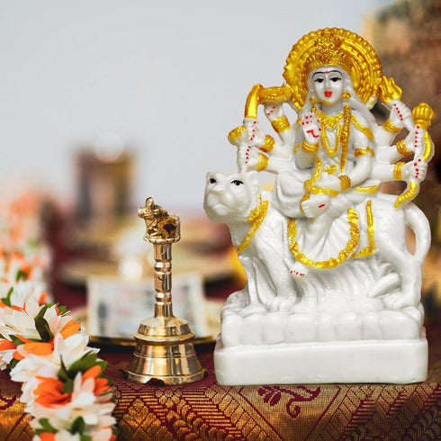 Gold White Shakti - The Earth Store - God Statue