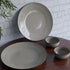 Handcrafted Glossy Grey 2 Ceramic Dinner Plate with 2 Serving Bowl - The Earth Store - Dinnerware