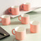 Handcrafted Pink Ceramic Fringe Cups Set (Set of 6) - The Earth Store - Cup Sets