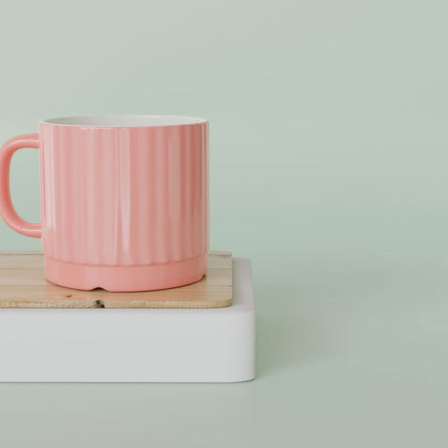 Handcrafted Pink Ceramic Fringe Cups Set (Set of 6) - The Earth Store - Cup Sets