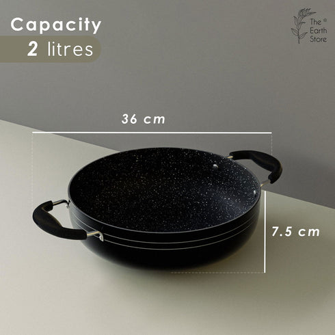 Teflon Non-Stick Kadhai/Kadai 3 Litre - The Earth Store - Cookware