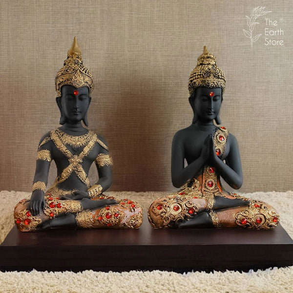 Kings of Serenity - Set of 2 Buddhists Kings - The Earth Store - home decor