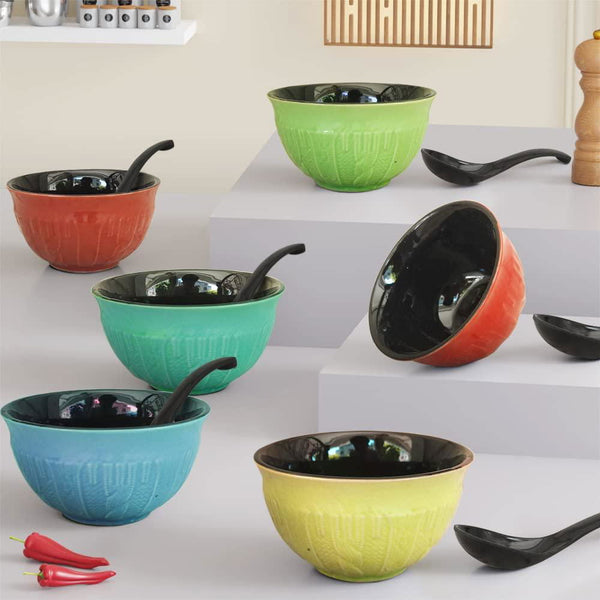 Knitted Soup Bowls With Spoon(Set of 6) - The Earth Store - Bowl