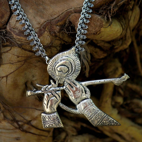 Krishna Flute Chain Pendant - The Earth Store - Fashion Accessories