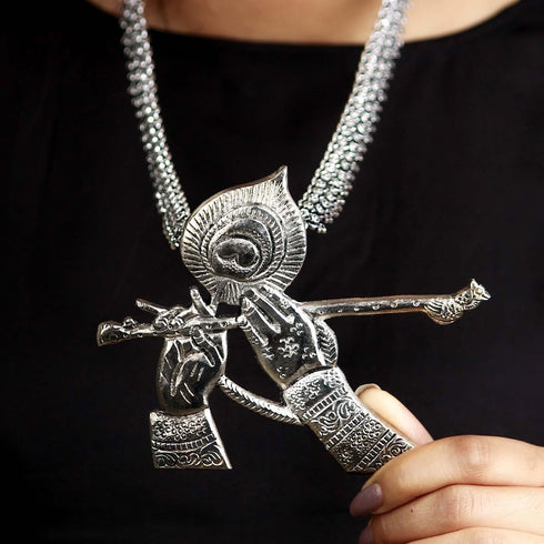 Krishna Flute Chain Pendant - The Earth Store - Fashion Accessories