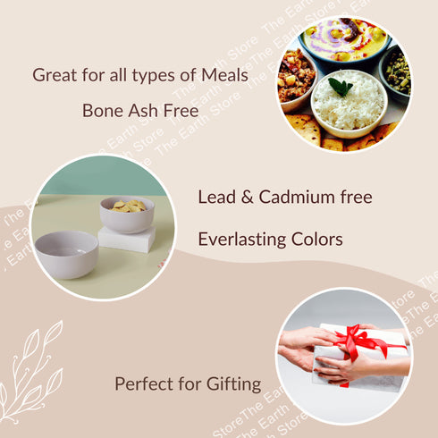 Lavender Ceramic Bowl Dishwasher Set Of 4 - The Earth Store - Bowl