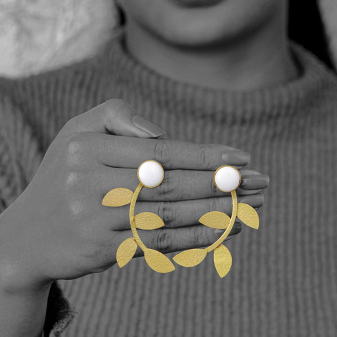 Leafage Stone Stud - The Earth Store - Fashion Accessories