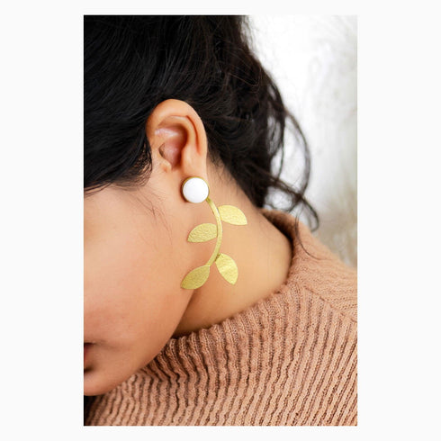 Leafage Stone Stud - The Earth Store - Fashion Accessories
