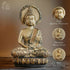 Majestic Meditating Buddha Statue Golden - The Earth Store - home decor