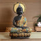 Majestic Meditating Buddha Statue Black Silver - The Earth Store - home decor