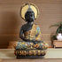 Majestic Meditating Buddha Statue Black Silver - The Earth Store - home decor