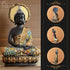 Majestic Meditating Buddha Statue Black Silver - The Earth Store - home decor