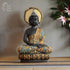 Majestic Meditating Buddha Statue Black Silver - The Earth Store - home decor