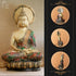 Majestic Meditating Buddha Statue Golden Green - The Earth Store - home decor
