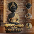 Majestic Meditating Buddha Statue Black Orange - The Earth Store - home decor