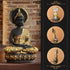 Majestic Meditating Buddha Statue Black Orange - The Earth Store - home decor