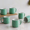 Minty Pebble Tea Cup Set Of 6 - The Earth Store - Tea Cups