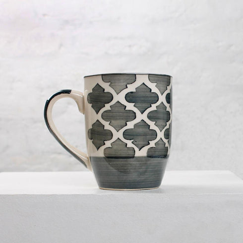 Moroccan Grey Carpet Mug - The Earth Store - Mugs